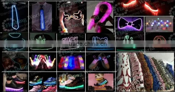 whoelsale attractive shinging el lighting shoelace