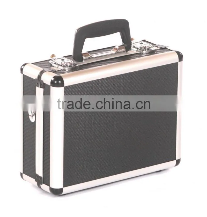 Crystal aluminium hard camera photography flight carry case storage box black