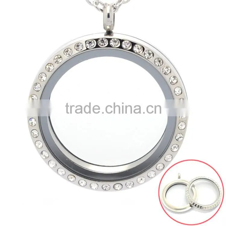 Trendy DIY designs 25mm/30mm round silver twist/screw wholesale floating glass charms locket for boys and girls