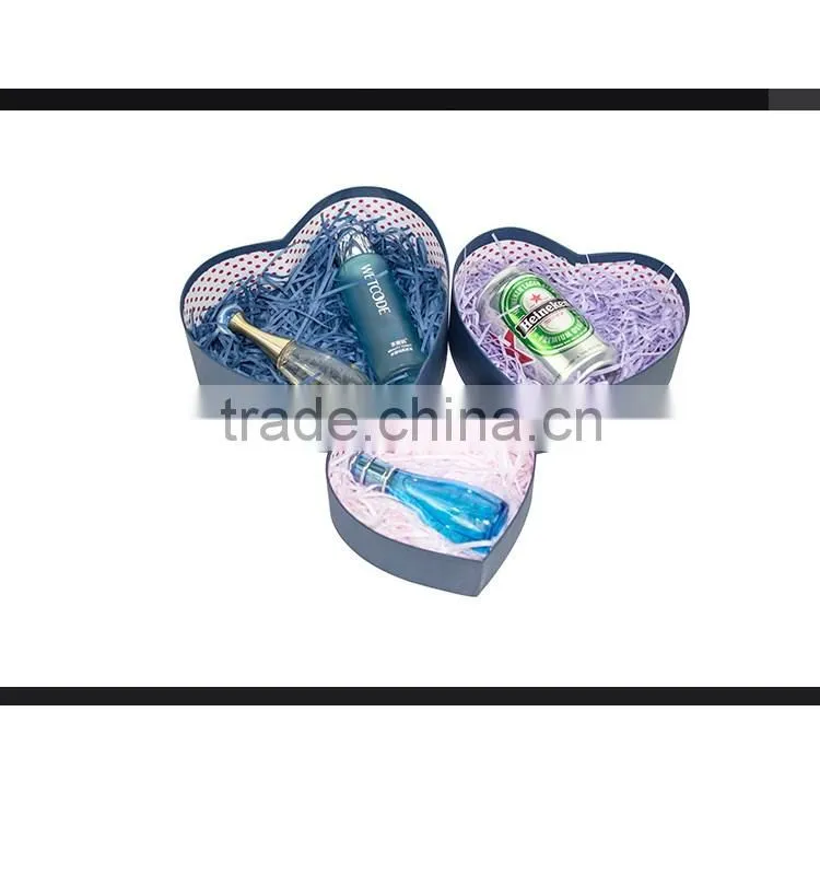 fashion heart shape paper packing gift box