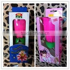 happy birthday flower candle with music/Double-deck rotating lotus candle for birthday