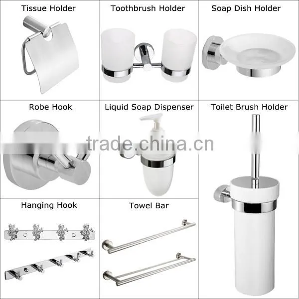 Factory Wholesale Modern Wall Mounted Low-caben Steel Bathroom hardware Accessories Sets for home bathroom 6D04