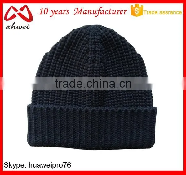 OEM Factory 2016 Fashion Polyester Stripe Hip Hop Hats Winter Beanie Hat Knit