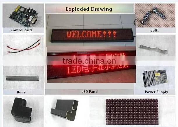 high brightness p6 smd led display smd3528 tube8 led tube