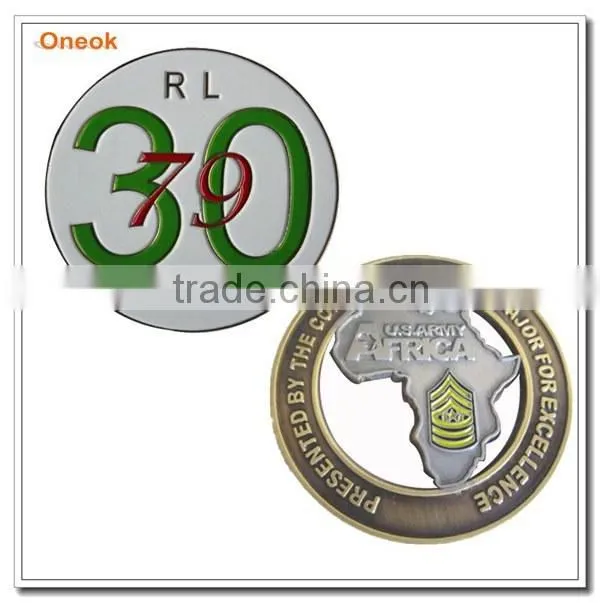 Cheap Enameled Antique Souvenir Metal Coin