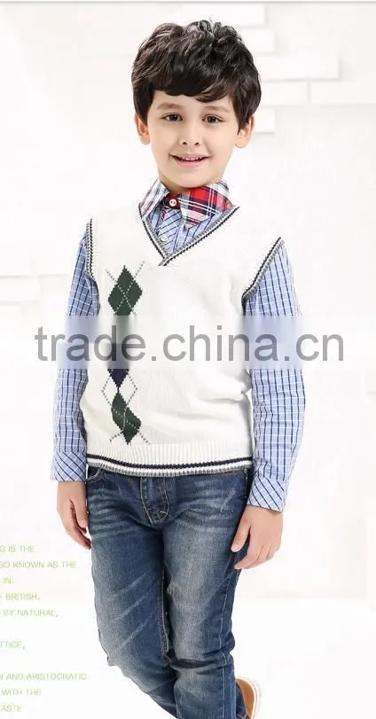 Kids Boys sweater vest sweater hedging cotton wool vest waistcoat vest sweaters for children children children sleeveless sweate