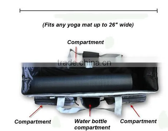 Multipocket fashionable durable waterproof yoga mat bag
