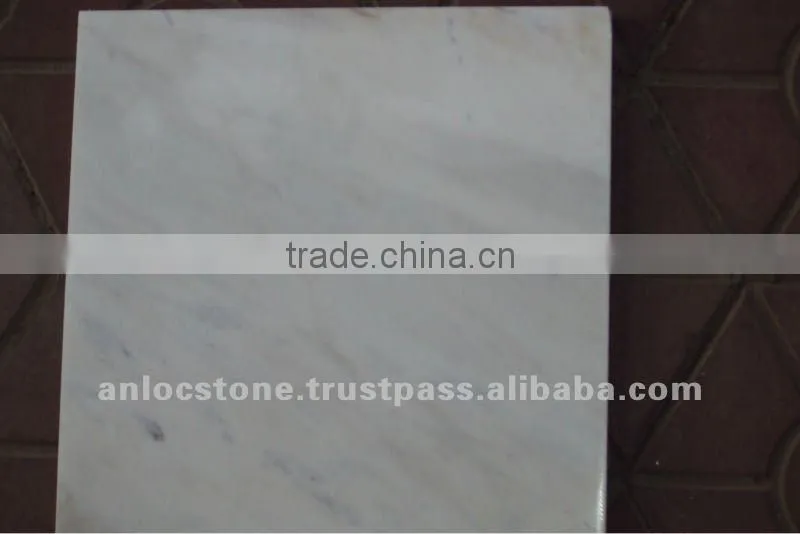 Milky white marble tiles