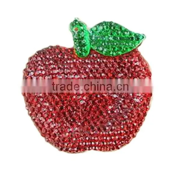 New Design Apple Shape Shining Resin Stone Beads