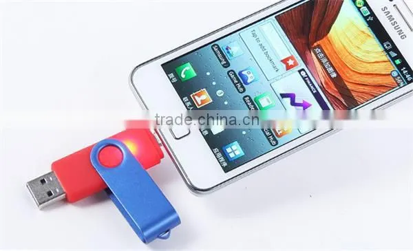 Factory Price High Quality Real Capacity Promotional Rotatable OTG USB Flash Drive 16G For All Smartphones