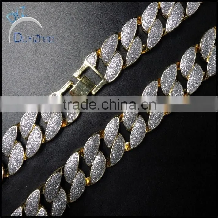 latest cuban hip hop men's necklace chian, iced out cuban necklace