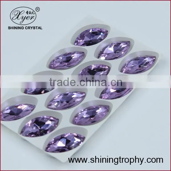 Transparent shining machine cut crystal glass stones