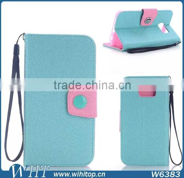 Fashion Korean Style Magnetic Flip Leather Case Stand Wallet Holster For Samsung Galaxy S6 G9200