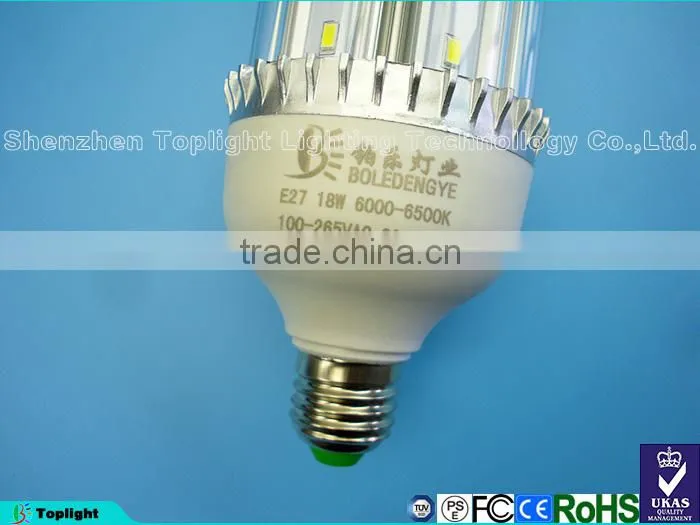 Dia-casting AL+PC 360 degree E26/E27/GX24Q3 12-24W led corn lamp light