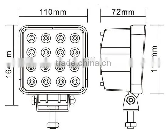 48W led work light, off road led driving lights, led working light