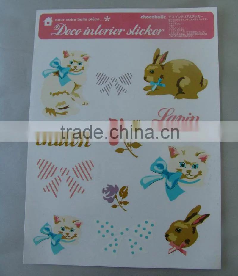 custom waterproof colorful vinyl pvc christmas paper stickers for kids