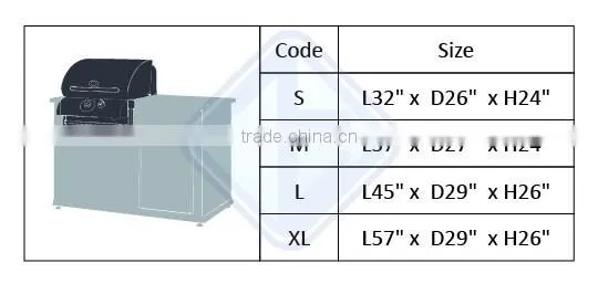 Excellent quality Easily Cleaned formal outdoor built-in bbq