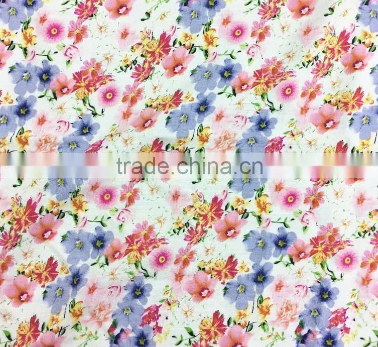 30s rayon flower printing fabric for dress