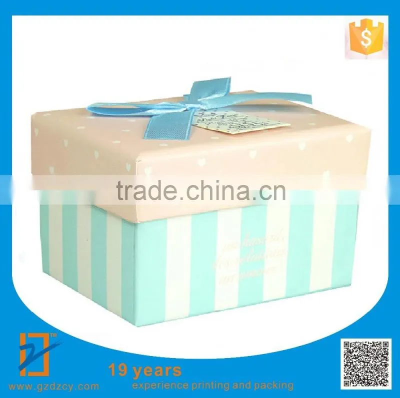 Custom decorative individual wedding cake boxes with handle