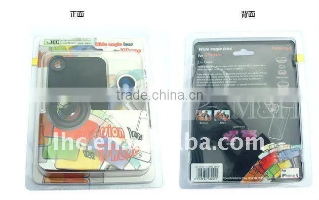 For iPhone 4/4G 4GS JEC 0.68x Wide Angle+Macro Lens