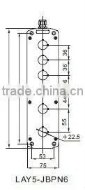 hot sale 22mm six holes push button control box parts/accessories IP54