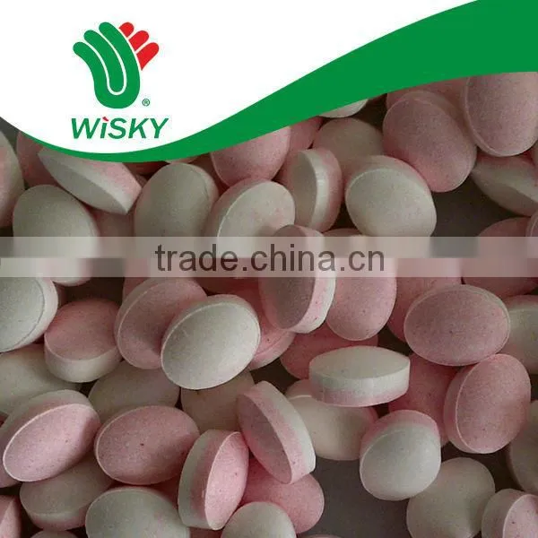 round shaped pressed candy