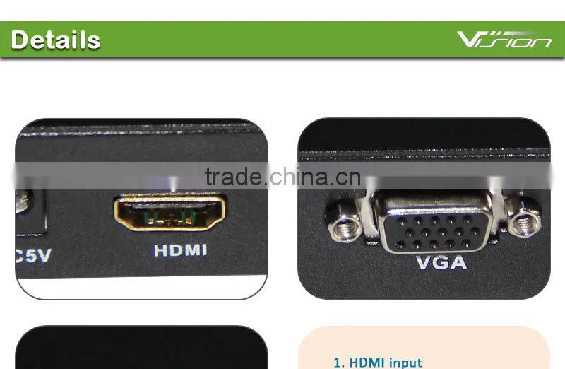 Generic PC DVD HDMI to VGA & Audio For HDTV CRT Video Converter Box Adapter 1080P New