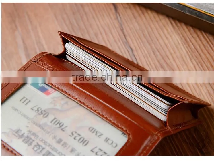 2015 Cheap promotional card holder soft leather business card holder