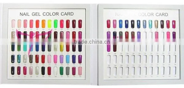 Luxury brown color 120 gel polish color card for show gel polish color