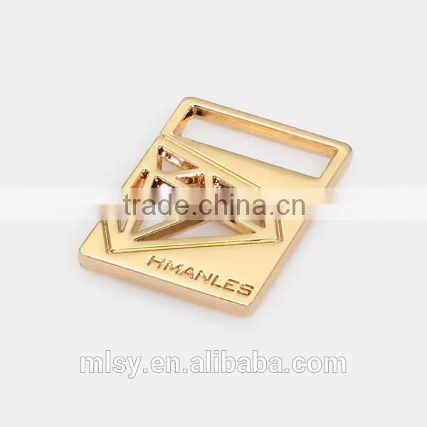 Popular custom clothing metal logo label for garment Brightness E1-80001