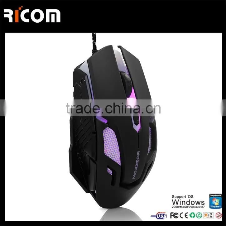 Ricom 6D 7C Magnetic braided Cord drivers usb 6d gaming mouse for keyboard gaming for gaming pc case--GM13--Shenzhen Ricom