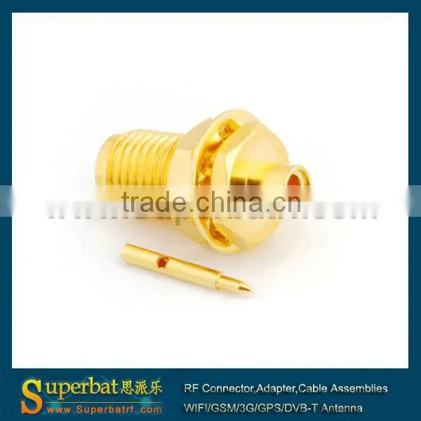 sma cable assemblies Solder Jack(male pin) bulkhead connector for .086" cable