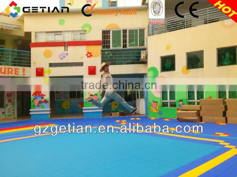 Nondeformable multi sports flooring, gym sports floor and handball court sports flooring.