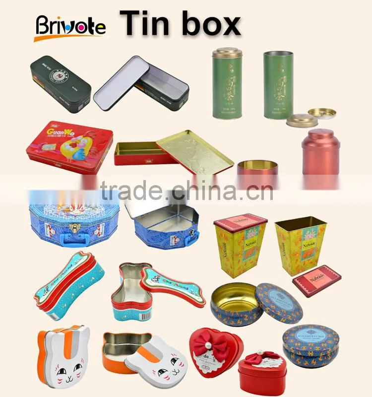 2015 promotion wholesale custom irregular metal box irregular tin box