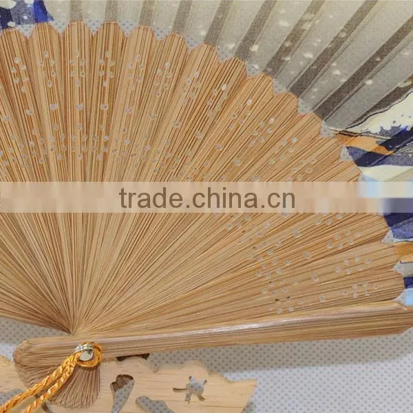 high quality silk bamboo fan ,business gift item,Japanese fan