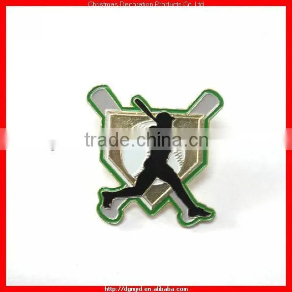 Top quantity metal badge with safety pin for sport items (KMS-2047)