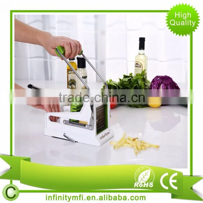 Hot selling Potato Vegetable chipper /Premium French Fry Cutter/Potato Slicer Includes 3-in-1 Peeler/Fruit brush+Clean Brush