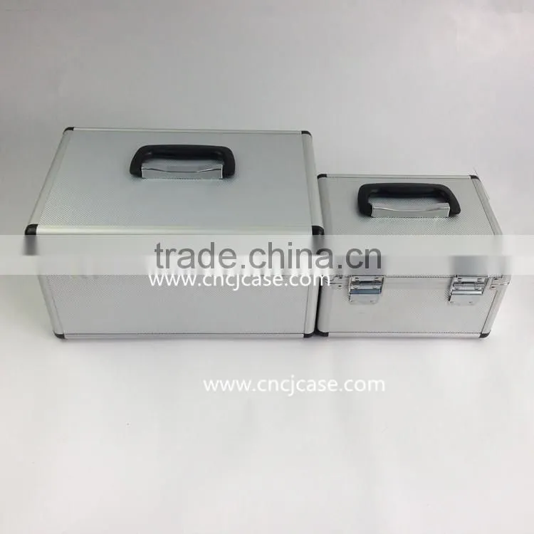 Silver diamond pattern aluminum medical box