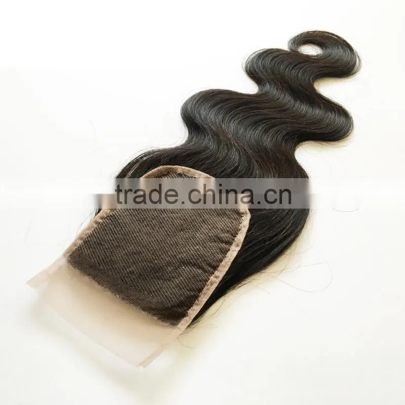 Large stock lace front human hair closure with baby hair remy indian hair