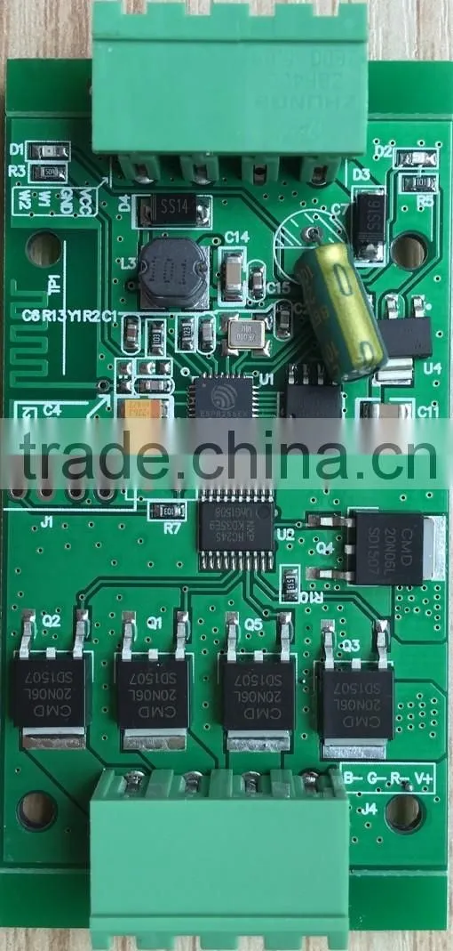 rgbww strip WiFi controller,1 port control 200 lights,communicate with Android phone via WLAN to dim,output 5 routes RGBWW data