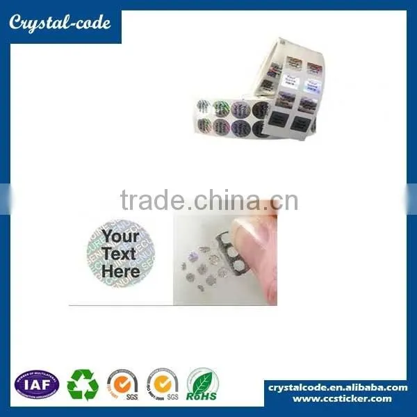 Handmade ID card secure genuine hologram sticker