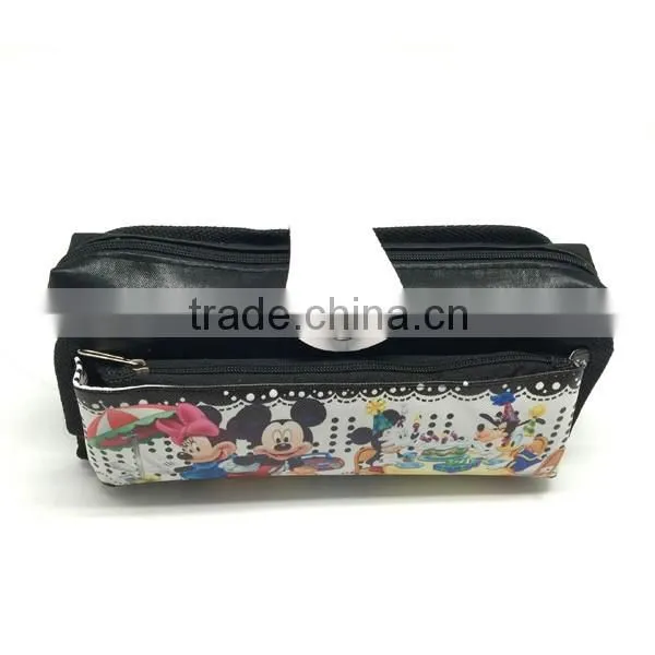 Black Color Cartoon Design Custom Pencil Bag