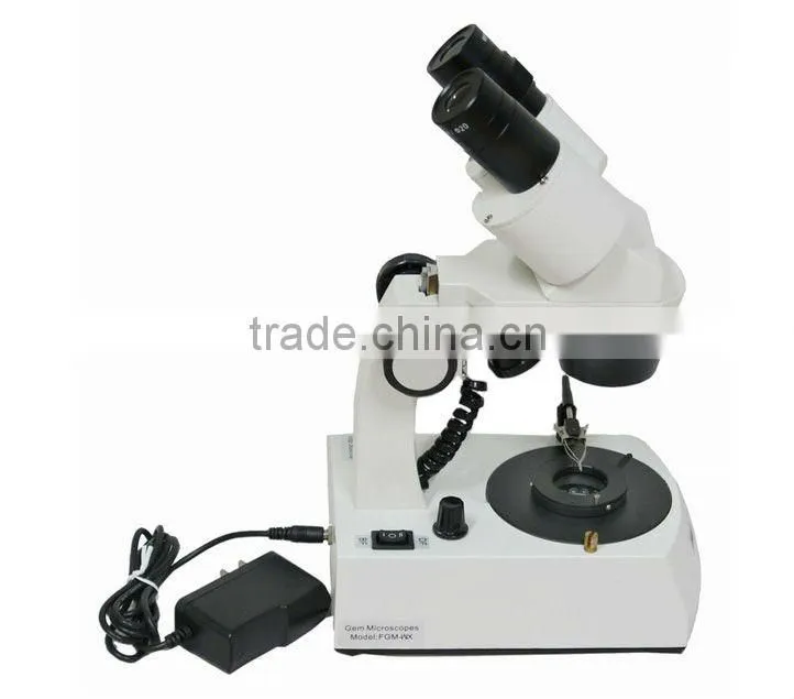 Gemological & Jewelry microscope with 10-30X or 20-40X magnification factor
