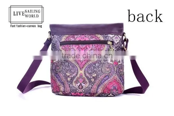 High quality colorful ladies nylon messenger bag