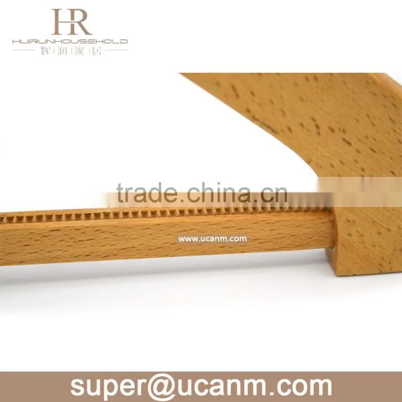 HRW-G362N beech wooden pant hanger