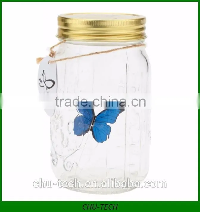 Electronic Butterfly Jar Butterfly Bottle with LED light