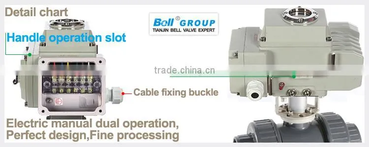 high quality electric PVC ball valve