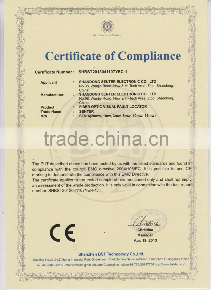 650nm pen type fiber optical VFL 20mw visual fault locator