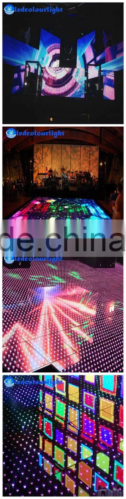 2015 hot style DMX512 RGB LED dance floor light for club bar stage/DMX LED panel light for holiday lighting