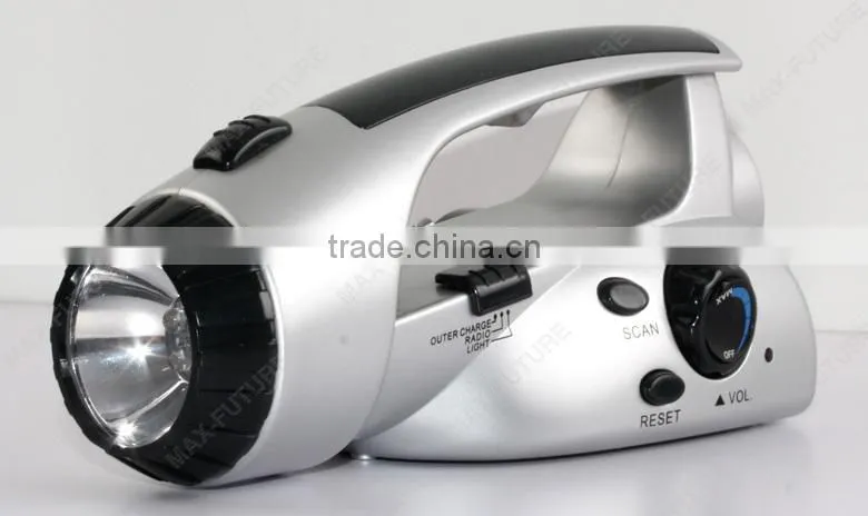 FM Radio with LED Torch,Emergency Cellphone Charger